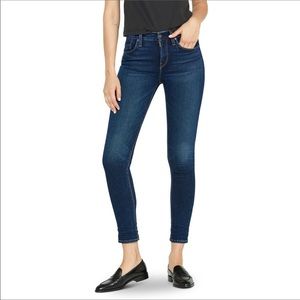 Hudson Nico Mid Rise Skinny Jeans Dark Wash